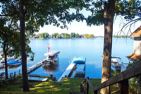 View of Tippecanoe Lake from the cottage, 1958